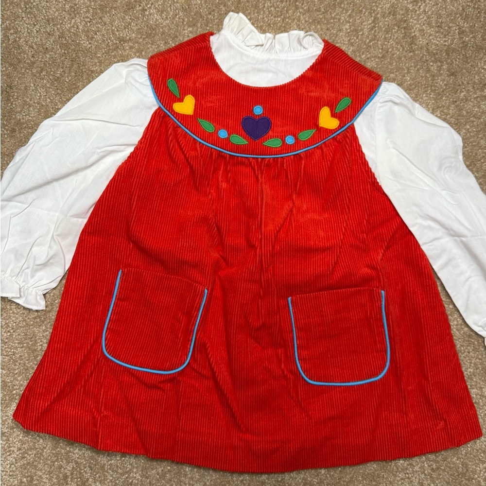 Vintage Youngland 24M Set – Corduroy Dress & Cotton Shirt